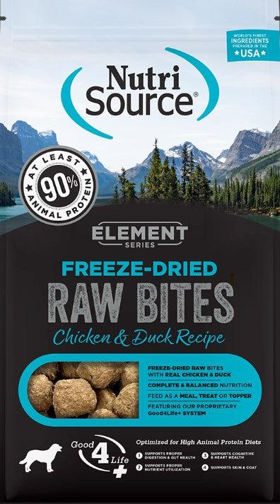 NutriSource Element Series Freeze Dried Raw Bites Chicken and Duck Recipe