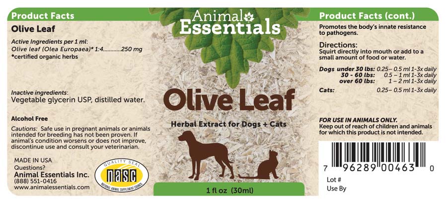 Animal Essentials Olive Leaf - 2oz
