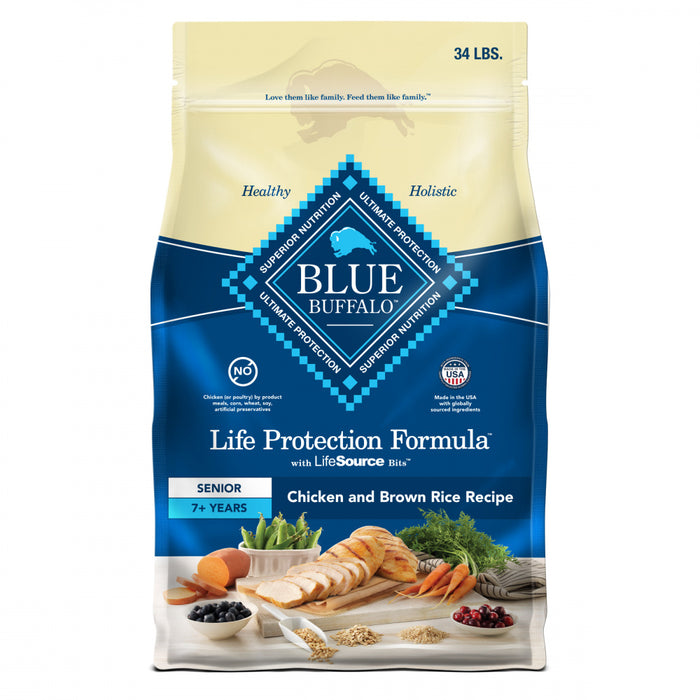 Blue Buffalo Life Protection Formula Senior Chicken & Brown Rice Recipe Dry Dog Food