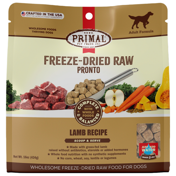 Primal Canine Lamb Formula Freeze-Dried Pronto