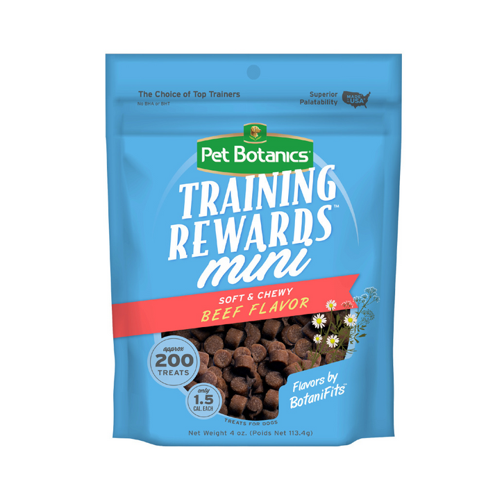 Pet Botanics Training Rewards Mini Soft & Chewy Beef Dog Treats