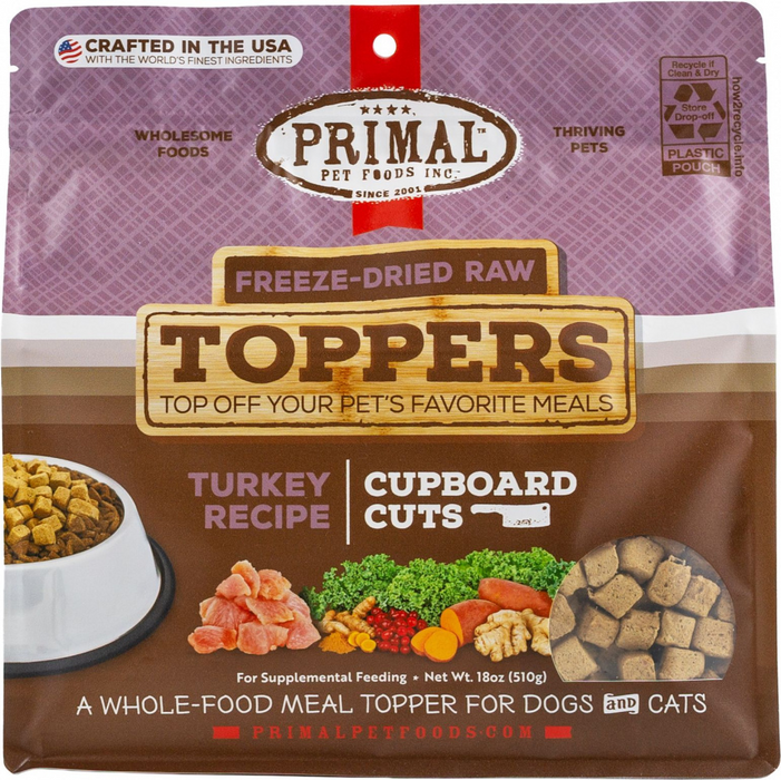 Primal Turkey Cupboard Cuts Dog & Cat Topper