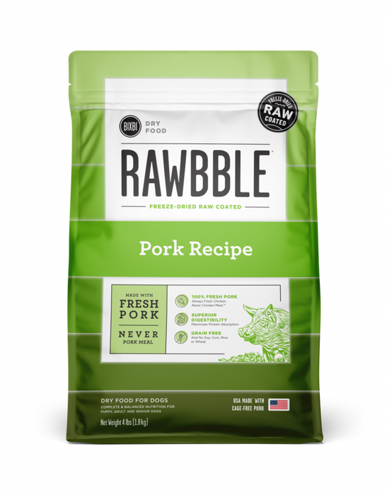 Bixbi Rawbble Kibble Grain Free Pork Dog Food