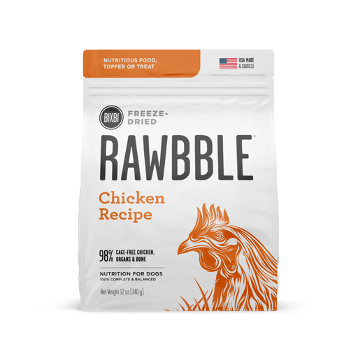 Bixbi Rawbble Freeze Dried Grain Free Chicken Recipe for Dogs