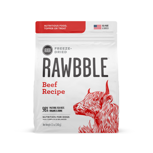 Bixbi Rawbble Freeze Dried Grain Free Beef Recipe for Dogs