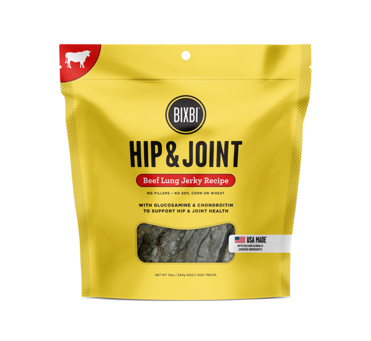 Bixbi Hip and Joint Beef Lung Jerky Dog Treats