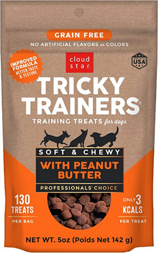 Cloud Star Tricky Trainers Soft & Chewy Grain Free Peanut Butter Dog Treats