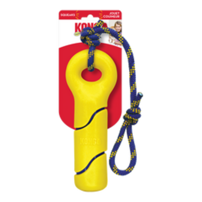 Kong Squeezz Tennis Buoy With Rope Dog Toy