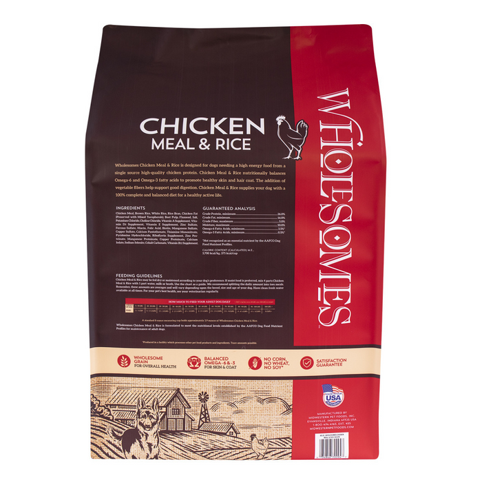 Wholesomes Chicken Meal & Rice Recipe Dry Dog Food