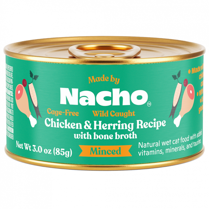 Made By Nacho Cage-Free Chicken & Wild Caught Herring Minced Recipe With Bone Broth