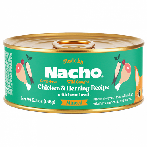 Made By Nacho Cage-Free Chicken & Wild Caught Herring Recipe Minced With Bone Broth