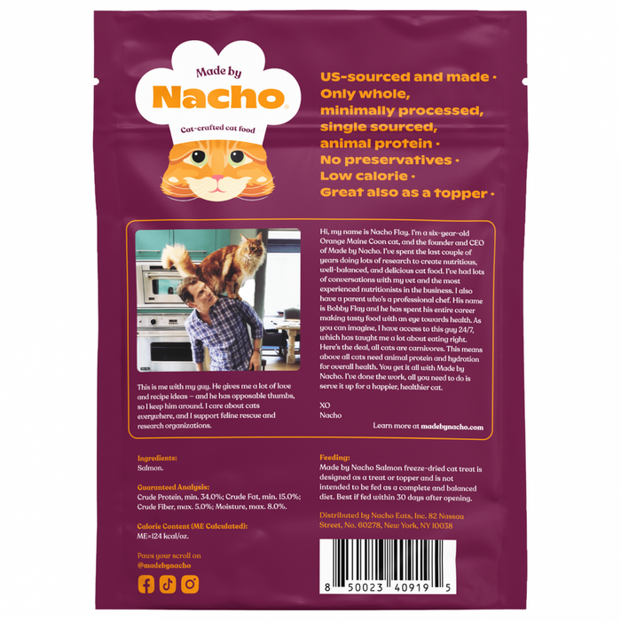 Made By Nacho Freeze Dried Wild Alaskan Salmon Cat Treats