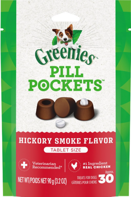 Greenies Pill Pockets Canine Hickory Smoke Flavor Dog Treats Tablet