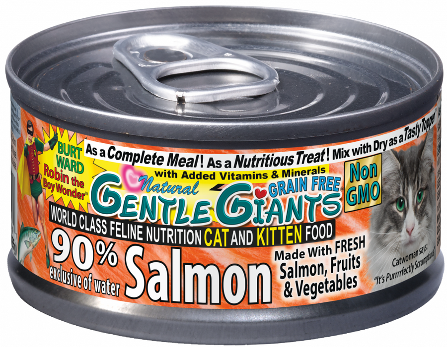 Gentle Giants Natural Non-GMO Salmon Cat & Kitten Can Food