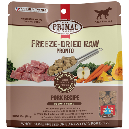 Primal Canine Pork Formula Freeze-Dried Pronto