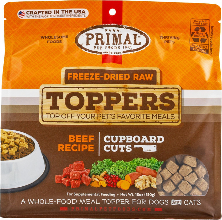 Primal Beef Cupboard Cuts Dog & Cat Topper