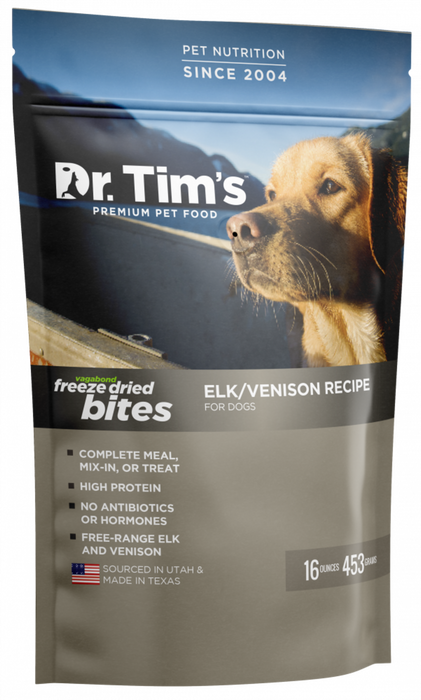 Dr. Tim's Vagabond Meal Topper Freeze Dried Elk Bites