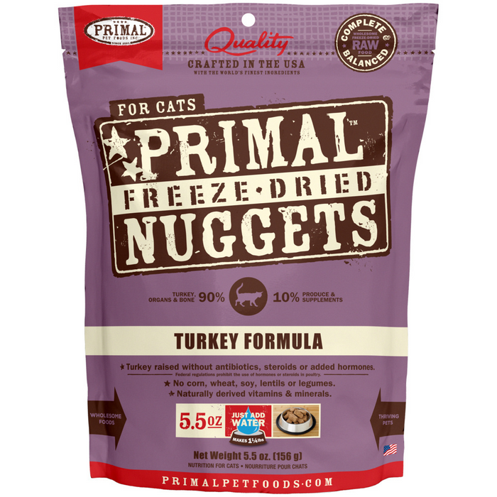 Primal Freeze Dried Nuggets Grain Free Turkey Formula Cat Food