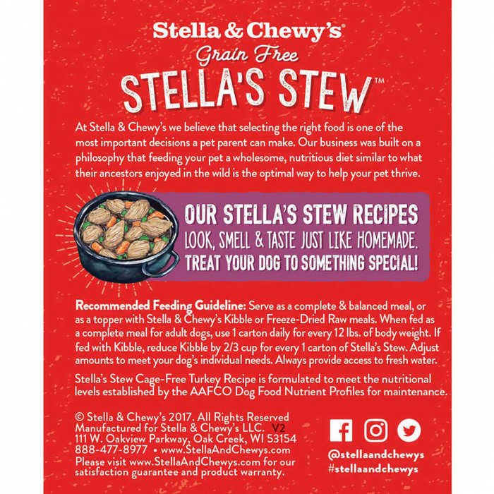 Stella & Chewy's Stella's Stew Cage Free Turkey Recipe Food Topper for Dogs