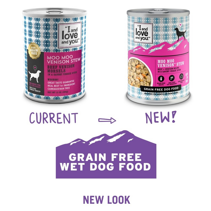 I And Love And You Grain Free Moo Moo Venison Stew Canned Dog Food