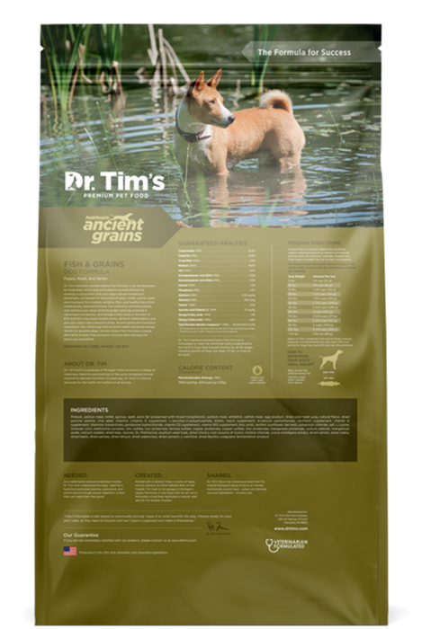 Dr. Tim's Heirloom Ancient Grains Fish Recipe Dry Dog Food