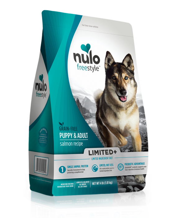 Nulo FreeStyle Limited+ Grain Free Salmon Recipe Puppy & Adult Dry Dog Food