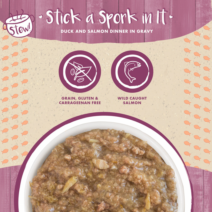 Weruva Classic Cat Stews! Stick a Spork in It with Duck & Salmon in Gravy Canned Cat Food