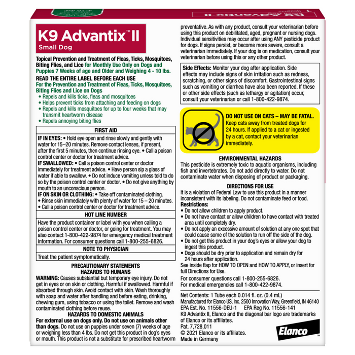 K9 Advantix II Small Dog