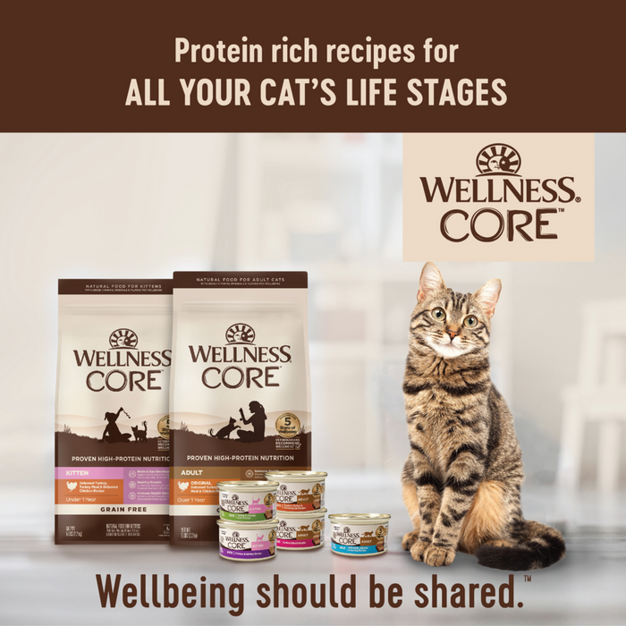 Wellness CORE Natural Grain Free Original Formula Recipe Dry Cat Food