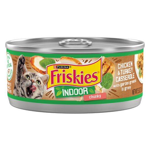 Friskies Selects Indoor Chunky Chicken and Turkey Casserole Canned Cat Food