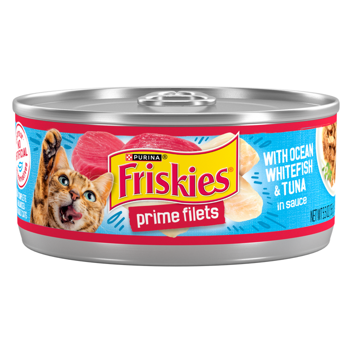 Friskies Prime Fillets with Ocean Whitefish and Tuna in Sauce Canned Cat Food