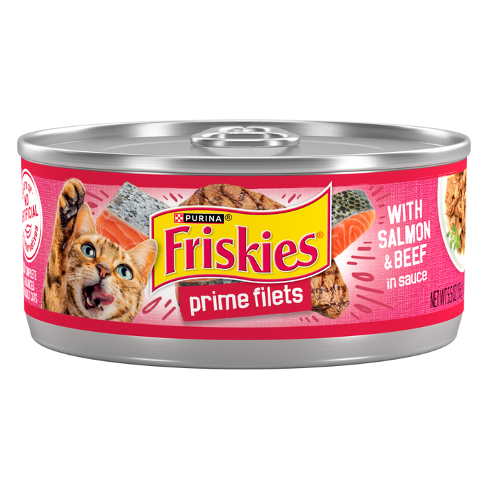 Friskies Prime Filets with Salmon & Beef in Sauce Canned Cat Food