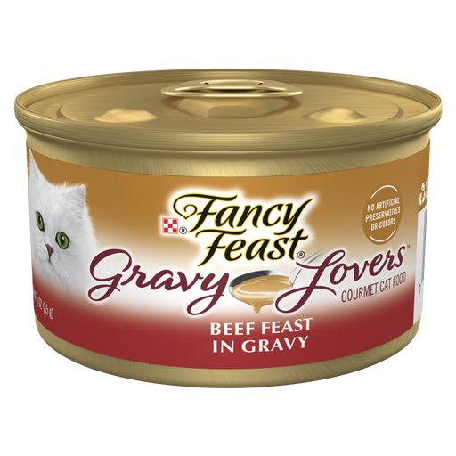 Purina Fancy Feast Gravy Lovers Beef Feast Gourmet Cat Food in Wet Cat Food Gravy