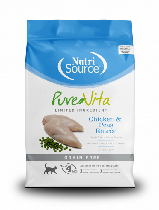 PureVita Grain-Free Chicken & Peas Entree Dry Cat Food