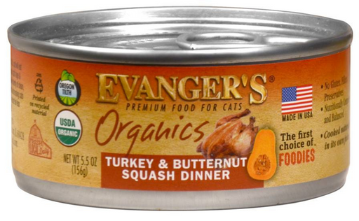 Evangers Organics Turkey and Butternut Squash Canned Cat Food