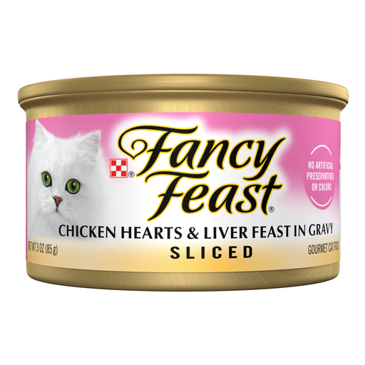 Fancy Feast Sliced Chicken Hearts and Liver Feast Canned Cat Food