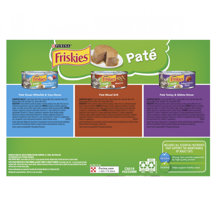 Friskies Classic Pate Variety Pack Canned Cat Food