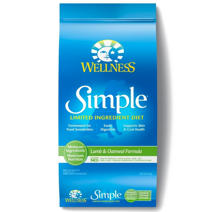 Wellness Simple Natural Limited Ingredient Diet Lamb and Oatmeal Recipe Dry Dog Food