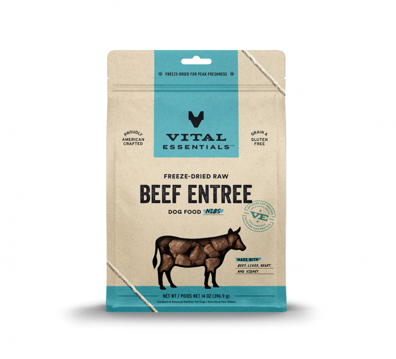 Vital Essentials Beef Nibblets Freeze Dried Dog Food