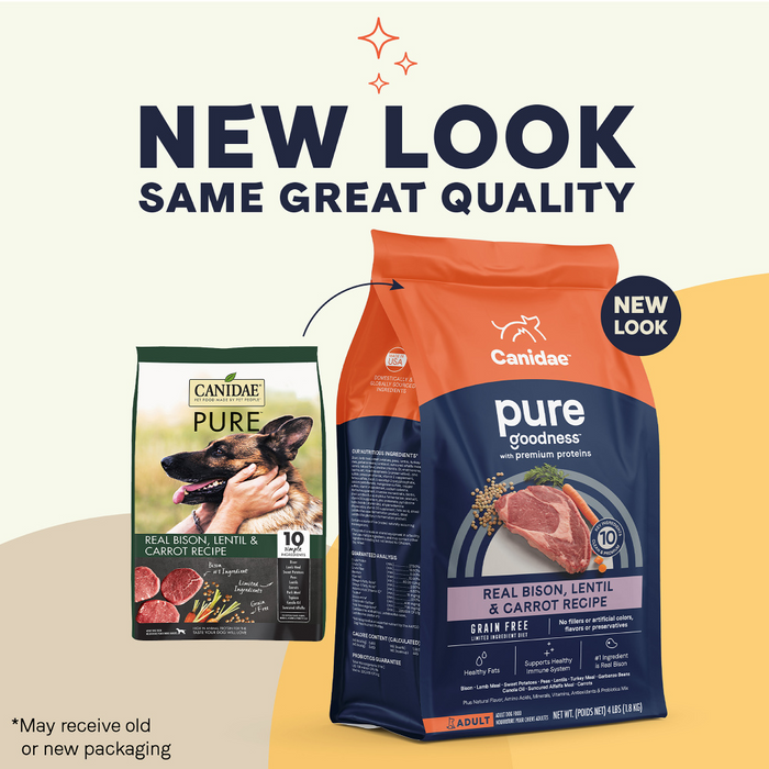 Canidae Pure Goodness Real Bison Lentil & Carrot Recipe Dry Dog Food