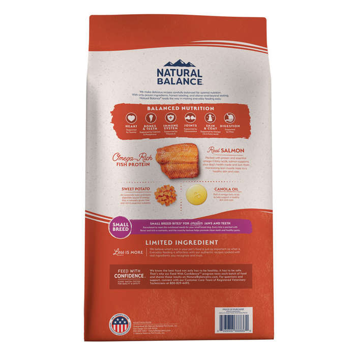 Natural Balance Limited Ingredient Grain Free Salmon & Sweet Potato Small Breed Recipe Dry Dog Food