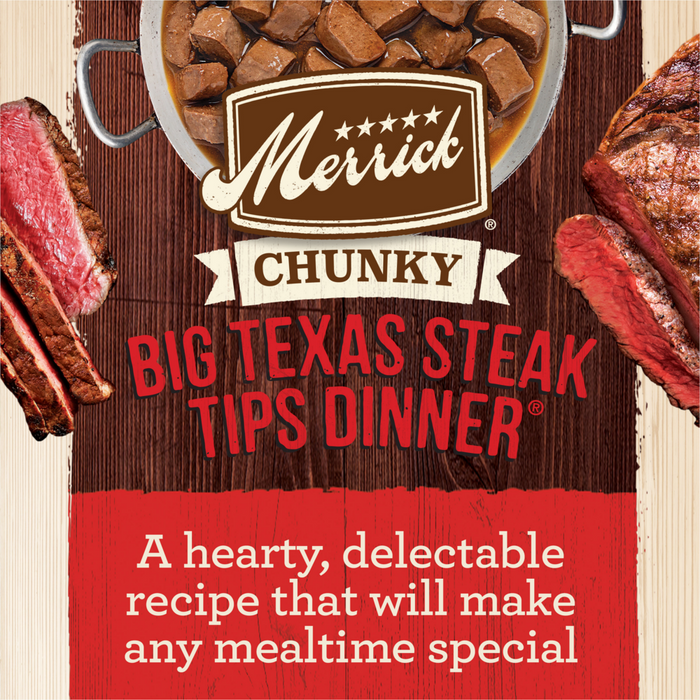 Merrick Grain Free Big Texas Steak Tips Dinner Canned Dog Food