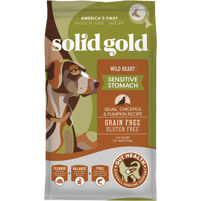 Solid Gold Wild Heart Adult Quail, Chickpeas and Pumpkin Recipe Dry Dog Food