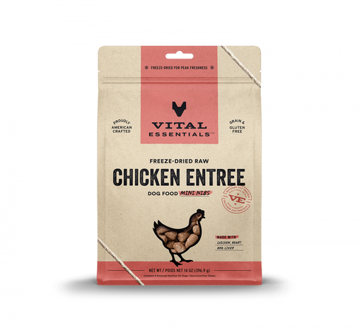 Vital Essentials Freeze Dried Grain Free Chicken Mini Nibs Entree for Dogs Food