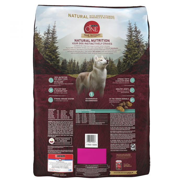 Purina ONE SmartBlend True Instinct Real Salmon & Tuna Adult Premium Dry Dog Food