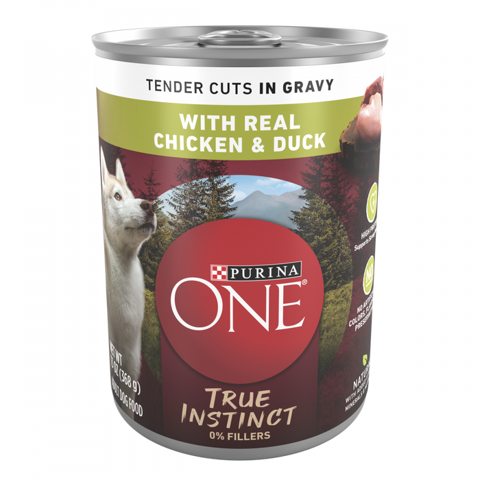 Purina ONE SmartBlend True Instinct Grain Free Chicken & Duck Tender Cuts in Gravy Canned Dog Food