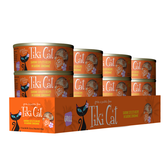 Tiki Cat Grill Grain Free Sardine Cutlets Canned Cat Food