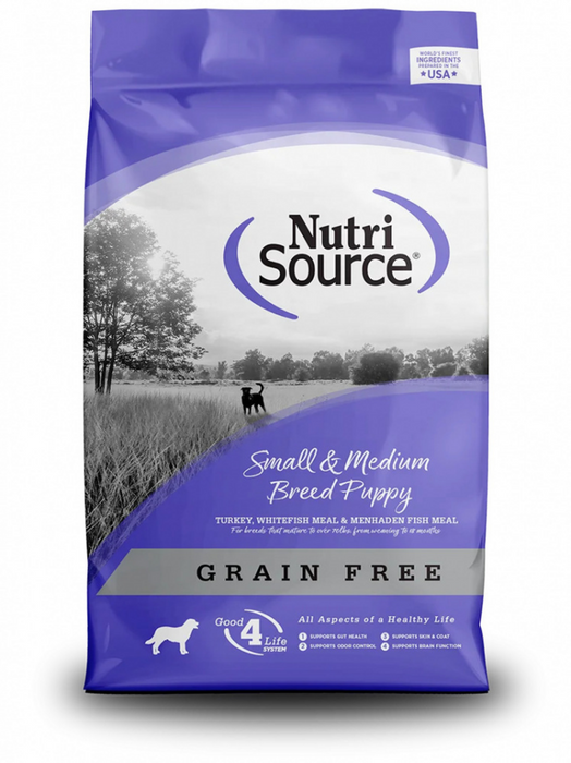 NutriSource Grain Free Small & Medium Breed Puppy Recipe Dry Dog Food