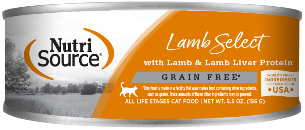 NutriSource Grain Free Lamb & Lamb Liver Select Canned Cat Food