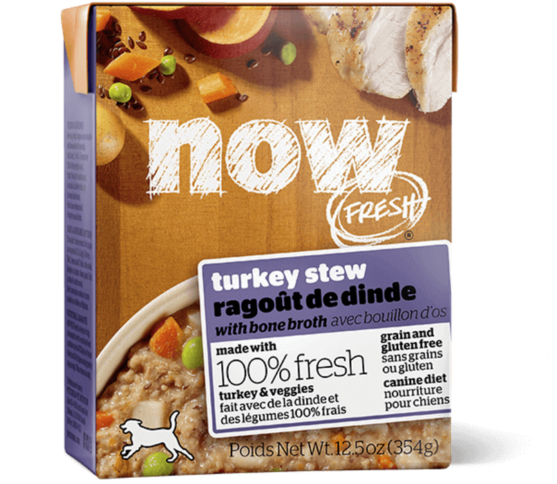 Petcurean Now! Fresh Grain Free Turkey Stew with Bone Broth Wet Dog Food